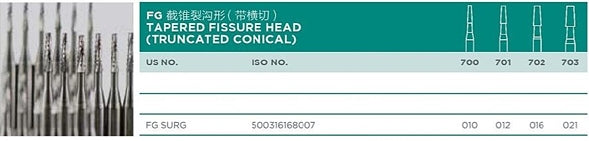 FG Surgical Tapered Fissure Head