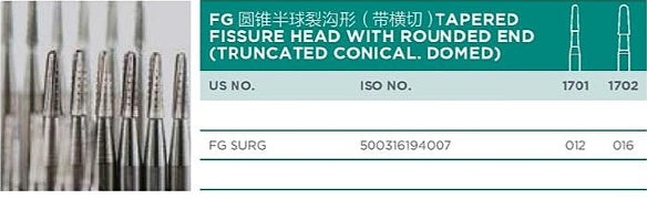 FG Surgical Tapered Fissure Head with Rounded End